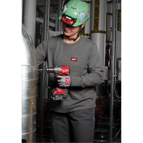 T-shirt &agrave; manches longues avec poches GRIDIRON, Femmes, T-petit, Bleu Superchem Industries