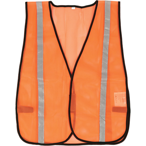Veste de s&eacute;curit&eacute; &agrave; mailles compacte, Orange haute visibilit&eacute;, Polyester Superchem Industries