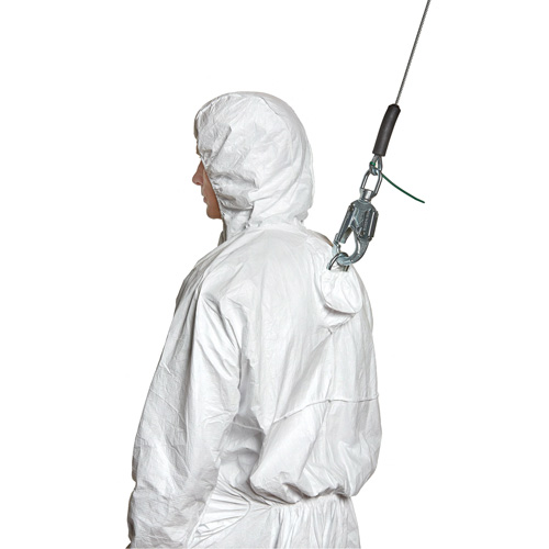 Harness-Compatible Disposable Coverall, 3X-Large, White, Tyvek&reg; 500 Superchem Industries