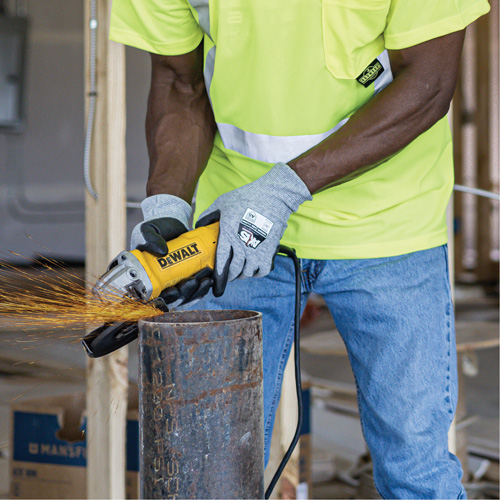 RWG566 AXIS Cut Protection Touchscreen Work Glove, Size Medium, 18 Gauge, Polyurethane Coated, Stainless Steel/HPPE Shell, ASTM ANSI Level A5/EN 388 Level E Superchem Industries