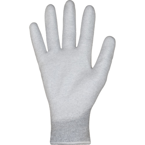 Gants blancs KnitActiv dissipatifs &eacute;lectrostatiques et peu pelucheux, 5, R&ecirc;vetement Polyur&eacute;thane, Calibre 13, Enveloppe en Nylon/Coton Superchem Industries