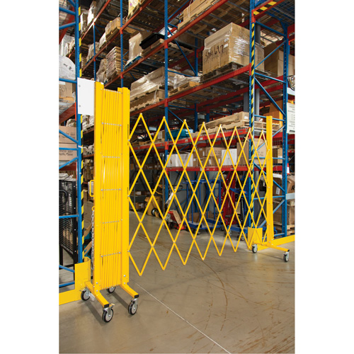 Expandable Barrier, 84" H x 20' L, Yellow Superchem Industries