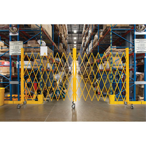Expandable Barrier, 84" H x 20' L, Yellow Superchem Industries