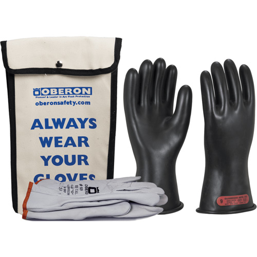 Ensemble de gants en caoutchouc pour l'&eacute;lectricit&eacute; de classe 0, 8, 11" lo, 20 cal/cm², NFPA 70E Superchem Industries