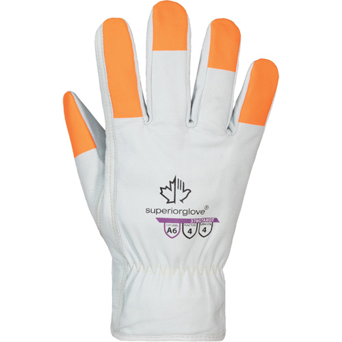 Endura Pro High-Visibility Cut-Resistant Gloves, Size X-Large, Cowhide Shell, ASTM ANSI Level A6 Superchem Industries