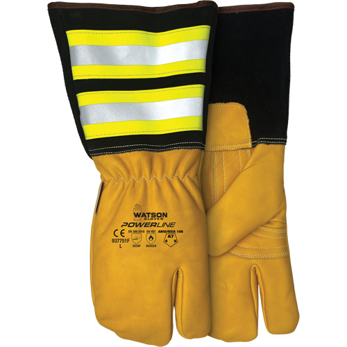 Powerline One-Finger Water-Resistant Mitt, Leather, Medium Superchem Industries