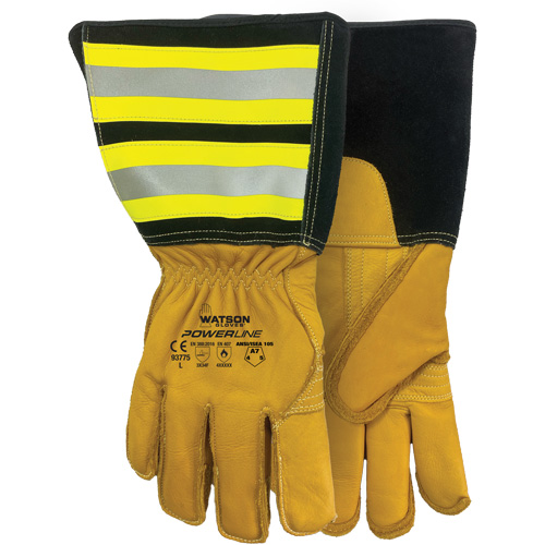 Powerline Water-Resistant Gloves, Leather, Medium Superchem Industries