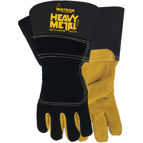 Gants de soudage d'hiver Black Velvet Heavy Metal, Taille Petit, Enveloppe en Cuir d'&eacute;lan refendu, ASTM ANSI niveau A5 Superchem Industries