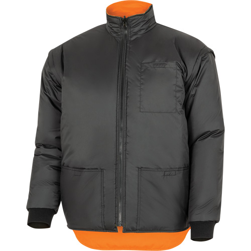 Parka de s&eacute;curit&eacute; d'hiver imperm&eacute;able 7-en-1 5056 Pioneer Yukon, Polyester, Noir/Orange haute visibilit&eacute;, T-petit Superchem Industries