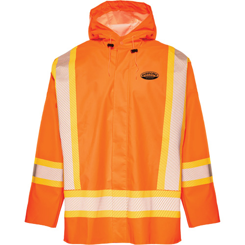 R804 Hurricane Rain Jacket, Small, High Visibility Orange Superchem Industries