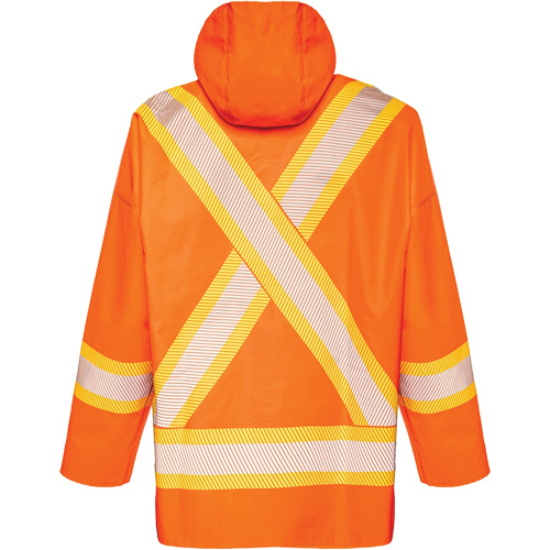 R804 Hurricane Rain Jacket, Small, High Visibility Orange Superchem Industries