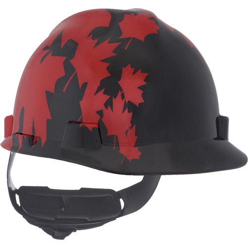 Casque sp&eacute;cialis&eacute; V-Gard, Suspension Rochet, Noir/Rouge Superchem Industries