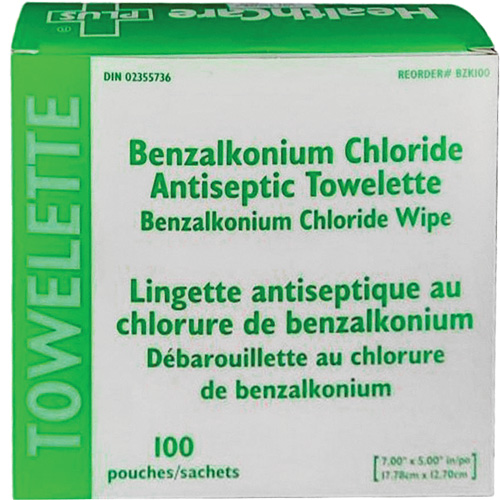 BZK Benzalkonium Chloride Towelette, Towelette, Antiseptic Superchem Industries