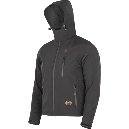 Heated Soft-Shell Jacket, Men's, Small, Black Superchem Industries