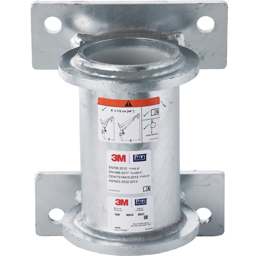 DBI-SALA&reg; Confined Space Wall Mount Base, Galvanized Superchem Industries