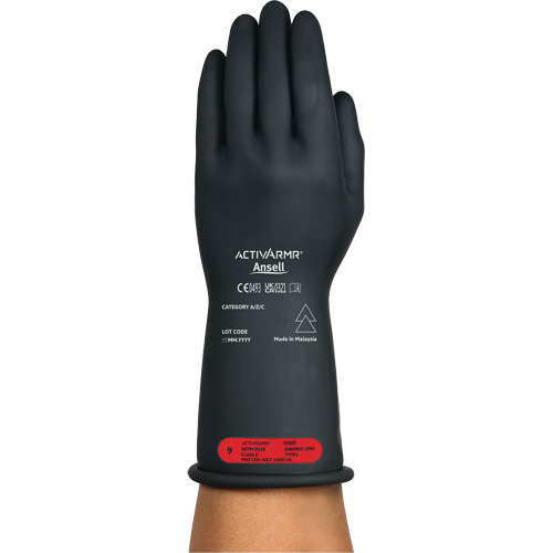Gants &eacute;lectriques isol&eacute;s ultra l&eacute;gers ActivArmr RIG R011BUL, ASTM classe 0, Taille 11, 11" lo Superchem Industries
