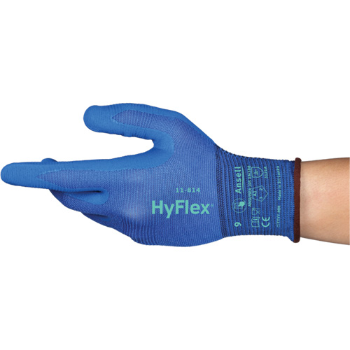 Gants Hyflex 11-814, 2T-petit/5, Calibre 18, Rev&ecirc;tement Mousse de nitrile, ASTM ANSI niveau A1/EN 388 niveau 1/EN 388 niveau A Superchem Industries