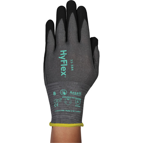 HyFlex&reg; 11-584 Cut-Resistant Gloves, Size 12/3X-Large, 21 Gauge, Foam Nitrile Coated, HPPE/Intercept Shell, ASTM ANSI Level A6/EN 388 Level F Superchem Industries