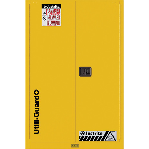 Utili-Guard+ Flammable Safety Cabinet, 45 gal., 2 Door, 43" W x 65" H x 22" D Superchem Industries