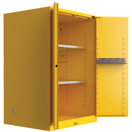Utili-Guard+ Flammable Safety Cabinet, 45 gal., 2 Door, 43" W x 65" H x 22" D Superchem Industries