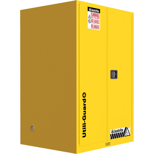 Utili-Guard+ Flammable Safety Cabinet, 45 gal., 2 Door, 43" W x 65" H x 22" D Superchem Industries