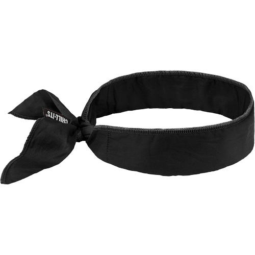 Bandeau de refroidissement Chill-Its 6702 avec polym&egrave;res int&eacute;gr&eacute;s et fermeture &agrave; nouer, Noir Superchem Industries