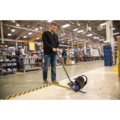 ToughStripe&reg; Max Floor Marking Tape, 2" x 100', Polyester, Black and Yellow Superchem Industries