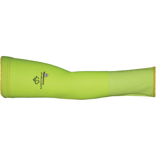 Max Cut Resistant Sleeves - Large, TenActiv, 12", ASTM ANSI Level A9, High Visibility Lime Superchem Industries