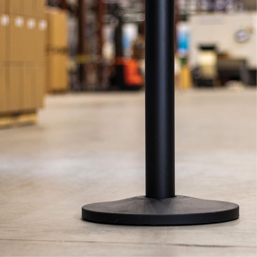 Industrial Stanchion Kit with Plastic Chain, 37" High, Black Superchem Industries