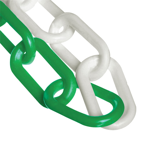 Bicolour Plastic Barrier Chain, Green/White Superchem Industries