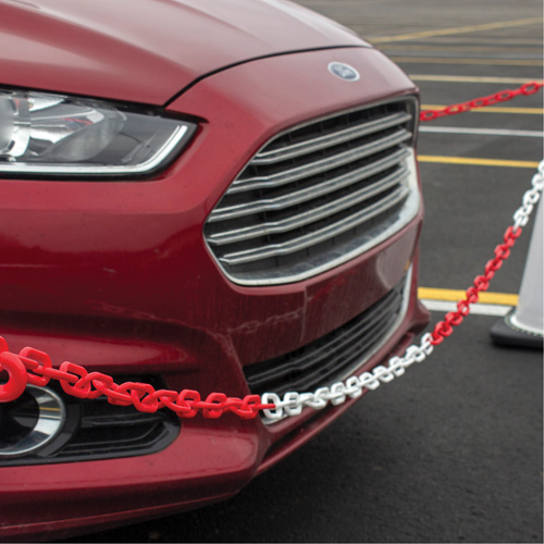 Bicolour Plastic Barrier Chain, Green/White Superchem Industries