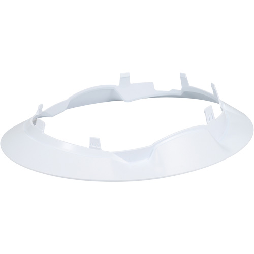 Bordure large compl&egrave;te &agrave; agrafe pour casque d'alpiniste RZRBack, blanc Superchem Industries