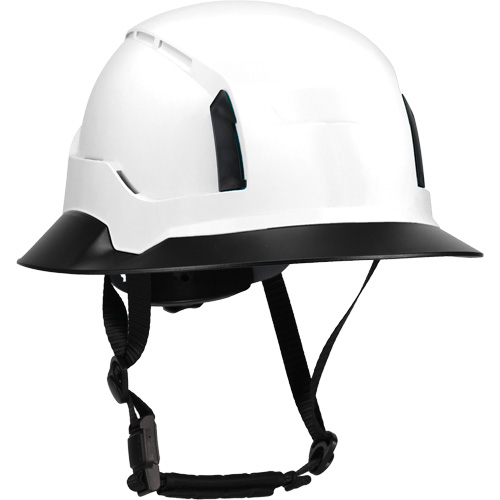 Bordure large compl&egrave;te &agrave; agrafe pour casque d'alpiniste RZRBack, blanc Superchem Industries