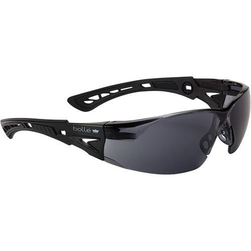 Rush+ Small BSSI Safety Glasses, Smoke/Grey Lens, Anti-Fog/Anti-Scratch, ANSI Z87+ Superchem Industries