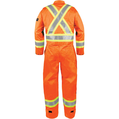 High-Visibility Fire-Resistant Coveralls, Size 4X-Large, Orange Superchem Industries