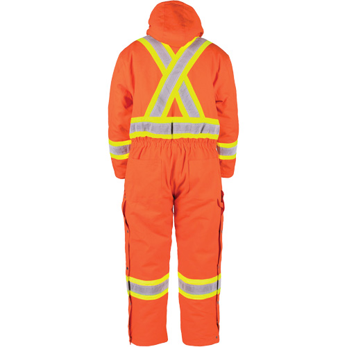 High-Visibility Lined Canvas Overalls, 2X-Large, High Visibility Orange Superchem Industries