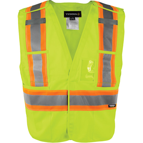 High-Visibility 5-Point Tear Away Vest, High Visibility Orange, 2X-Large/3X-Large, Polyester Superchem Industries