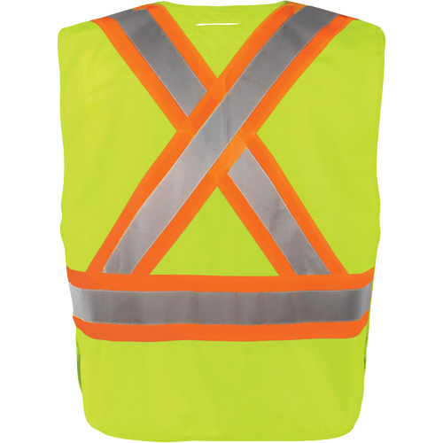 High-Visibility 5-Point Tear Away Vest, High Visibility Orange, 2X-Large/3X-Large, Polyester Superchem Industries