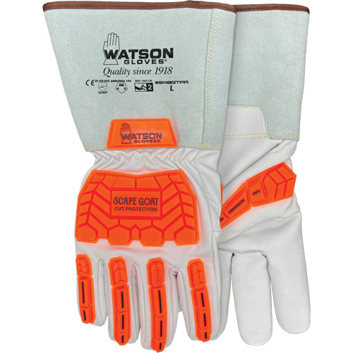 Gants r&eacute;sistants &agrave; la coupe Scape Goat, T-petit, Paume en Ch&egrave;vre, Poignet Manchette/Conducteur Superchem Industries