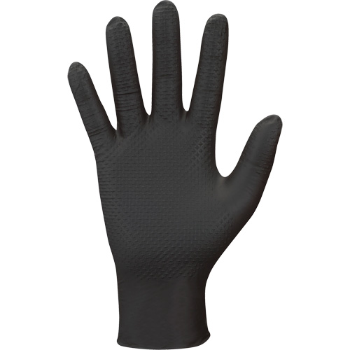 709B PyraGrip Disposable Gloves, 8/Medium, Nitrile, 8-mil, Powder-Free, Black Superchem Industries