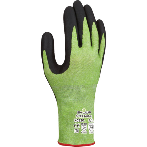Gants r&eacute;sistants &agrave; la coupe S-TEX Alpha XC820, Taille 2T-Grand/10, Calibre 18, Rev&ecirc;tement Nitrile micromousse, Enveloppe en Tungst&egrave;ne, ASTM ANSI niveau A6/EN 388 niveau F Superchem Industries