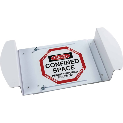 "Danger Confined Space Permit Required For Entry" Manhole Sign, 21" x 30", Polystyrene, English Superchem Industries