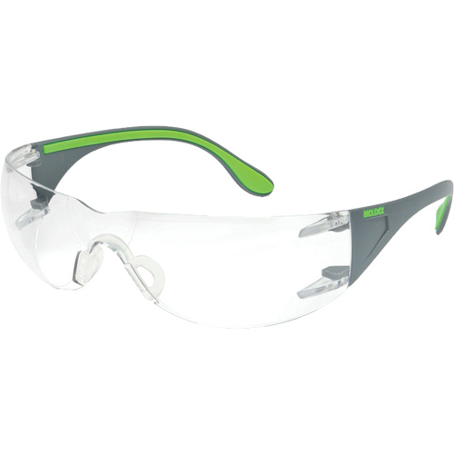 Adapt Lite Grey/Green Safety Glasses, Clear Lens, Anti-Fog/Anti-Scratch, ANSI Z87+/Meets/Exceeds CSA Z94.3 Superchem Industries