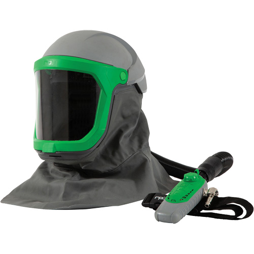 Z-Link Respirator with Safety Lens, FR Shoulder Cape, Breathing Tube & C40, Facepiece Respirator/Welding Helmet Superchem Industries