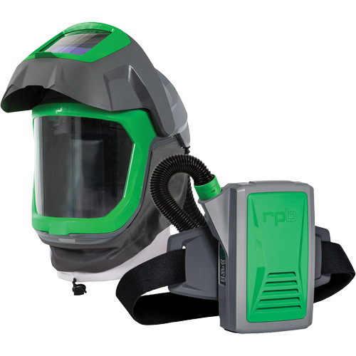 Z-Link Respirator Helmet with Face Seal, Visor & Belt Mount, Facepiece Respirator/Welding Helmet, Lithium-Ion Battery Superchem Industries