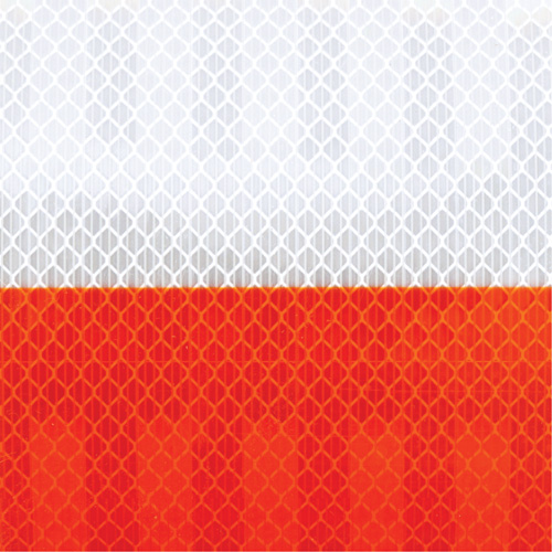 Pellicule souple pour chantiers routiers &agrave; haute intensit&eacute; 382VHIP, 5" la x 150' lo, Orange et blanc Superchem Industries