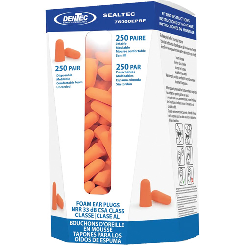 Recharge de bouchons d'oreilles jetables SEALTEC33, Vrac - Contenant Superchem Industries