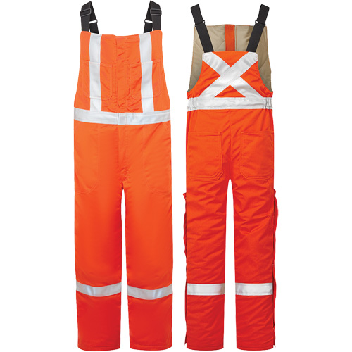 Salopette isol&eacute;e haute visibilit&eacute; de 9 oz Avenger, style 525, Hommes, Grand (grande taille), Orange Superchem Industries