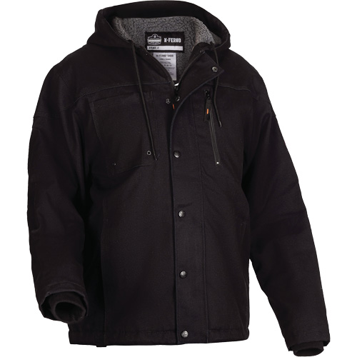 Veste de travail doubl&eacute;e de sherpa robuste N-Ferno, Hommes/Femmes, 2T-Grand, Noir Superchem Industries