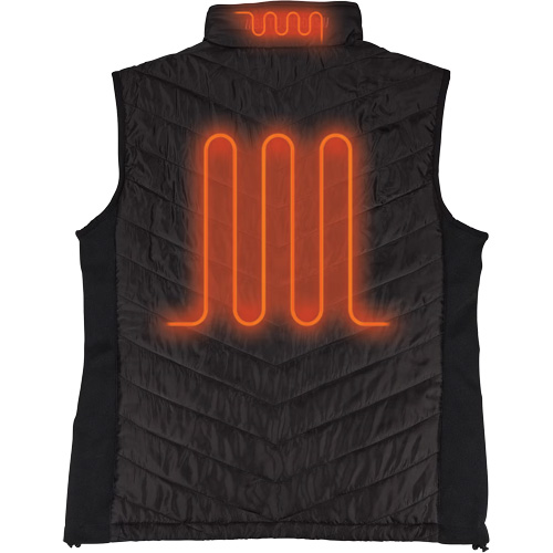 N-Ferno&reg; Rechargeable Heated Vest with Battery Power Bank, Men's/Unisex/Women's, 3X-Large, Black Superchem Industries